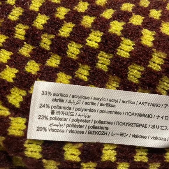 ZARA Cut-Out Jacquard Knit Sweater Checkered Fitted Crewneck Pullover - Picture 3 of 3